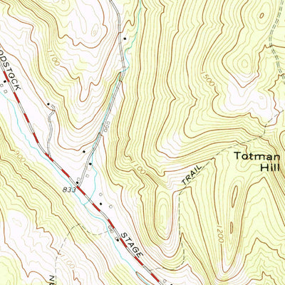 United States Geological Survey Woodstock North, VT (1966, 24000-Scale) digital map
