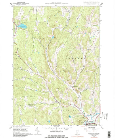 United States Geological Survey Woodstock North, VT (1976, 24000-Scale) digital map