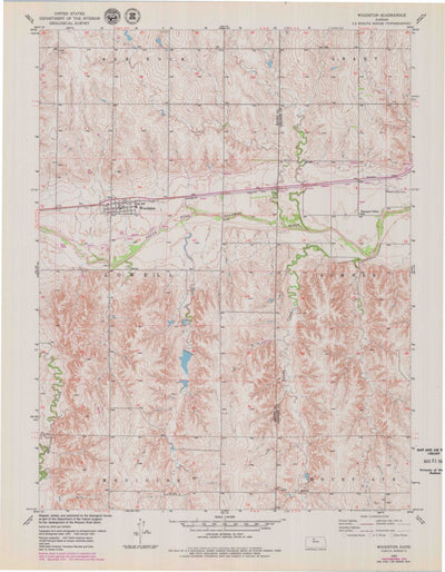 United States Geological Survey Woodston, KS (1953, 24000-Scale) digital map