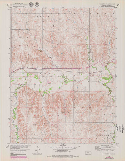 United States Geological Survey Woodston NW, KS (1953, 24000-Scale) digital map