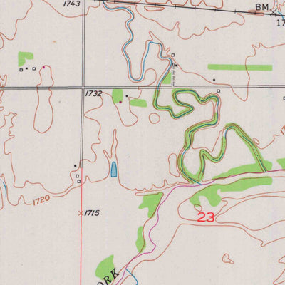 United States Geological Survey Woodston NW, KS (1953, 24000-Scale) digital map