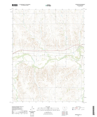 United States Geological Survey Woodston NW, KS (2022, 24000-Scale) digital map