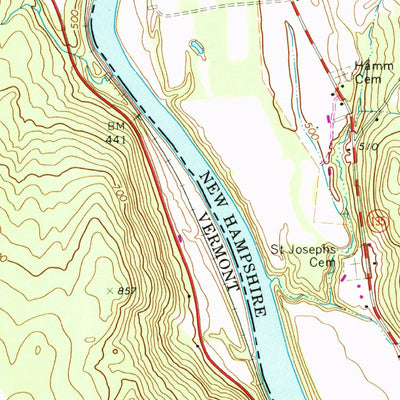United States Geological Survey Woodsville, NH-VT (1973, 24000-Scale) digital map
