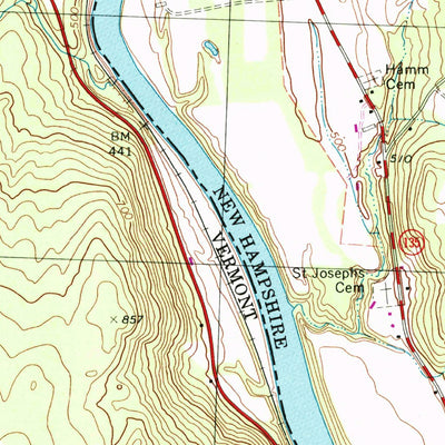United States Geological Survey Woodsville, NH-VT (1999, 24000-Scale) digital map