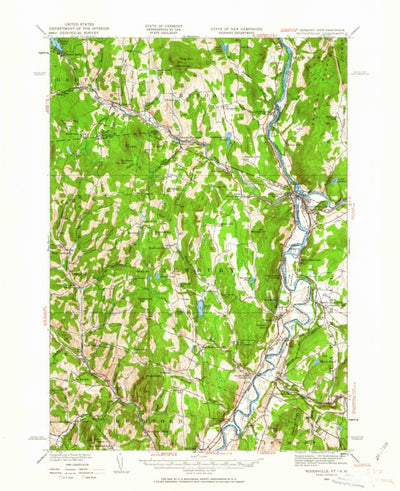 United States Geological Survey Woodsville, VT-NH (1935, 62500-Scale) digital map