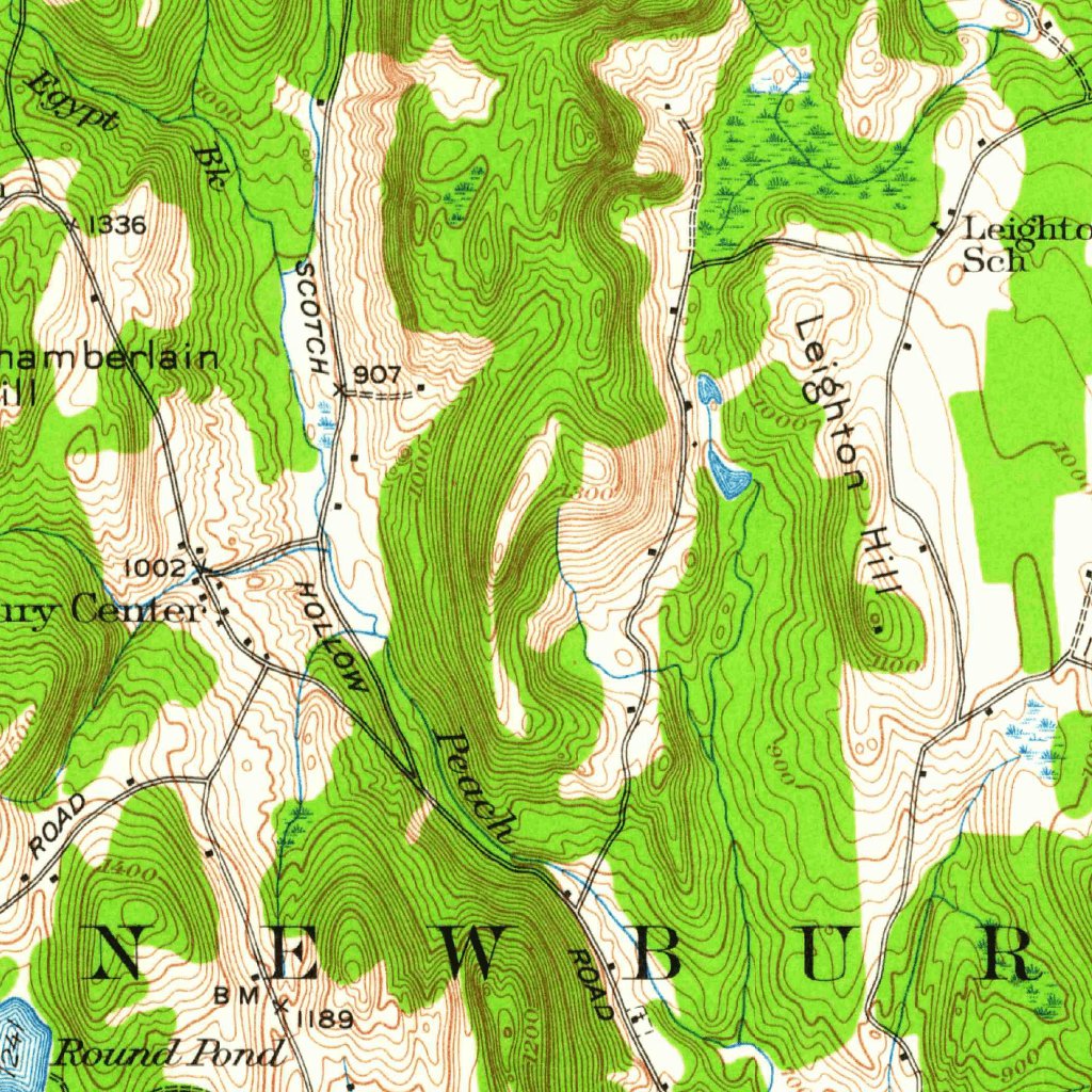 Woodsville, VTNH (1935, 62500Scale) Map by United States Geological
