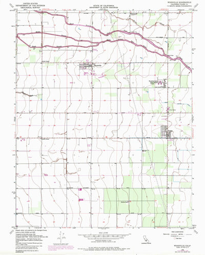 United States Geological Survey Woodville, CA (1950, 24000-Scale) digital map