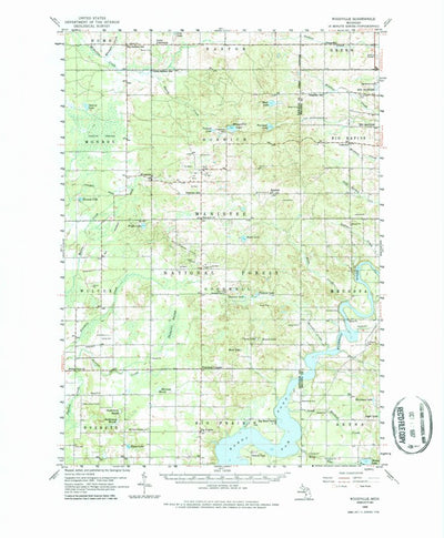 United States Geological Survey Woodville, MI (1958, 62500-Scale) digital map
