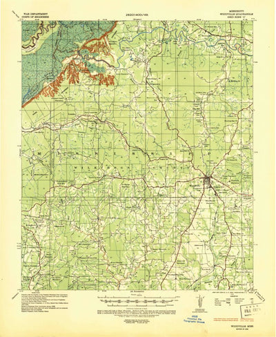 United States Geological Survey Woodville, MS (1936, 62500-Scale) digital map