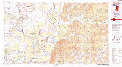 United States Geological Survey Woodville, MS-LA (1991, 100000-Scale) digital map