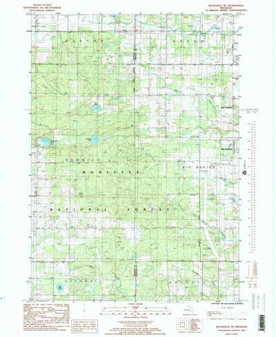 United States Geological Survey Woodville NE, MI (1985, 24000-Scale) digital map