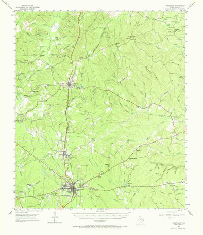 United States Geological Survey Woodville, TX (1955, 62500-Scale) digital map
