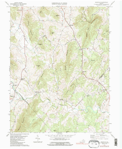 United States Geological Survey Woodville, VA (1971, 24000-Scale) digital map