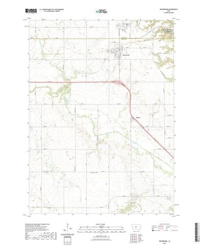 United States Geological Survey Woodward, IA (2022, 24000-Scale) digital map