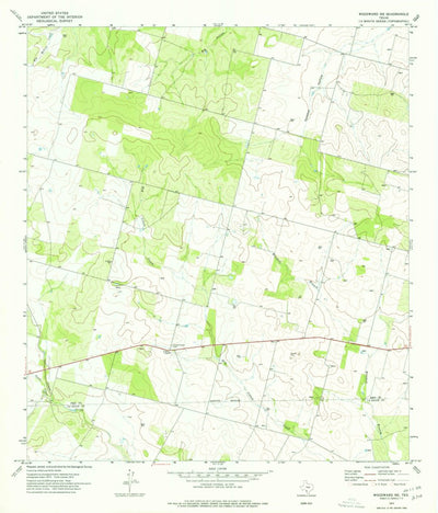 United States Geological Survey Woodward NE, TX (1974, 24000-Scale) digital map