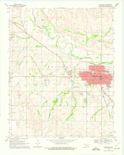 United States Geological Survey Woodward, OK (1969, 24000-Scale) digital map