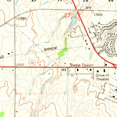 United States Geological Survey Woodward, OK (1969, 24000-Scale) digital map