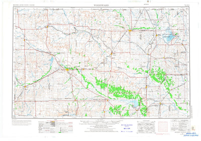 United States Geological Survey Woodward, OK-KS (1955, 250000-Scale) digital map