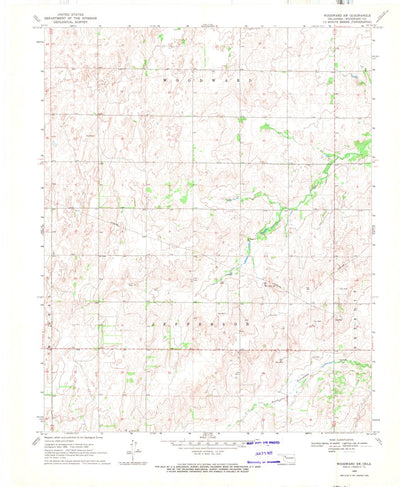 United States Geological Survey Woodward SW, OK (1969, 24000-Scale) digital map