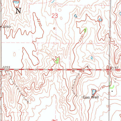 United States Geological Survey Woodward SW, OK (1969, 24000-Scale) digital map