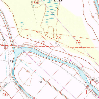 United States Geological Survey Woodworth East, LA (1972, 24000-Scale) digital map