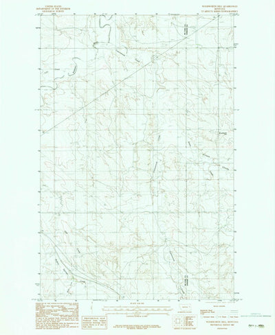 United States Geological Survey Woodworth Hill, MT (1983, 24000-Scale) digital map