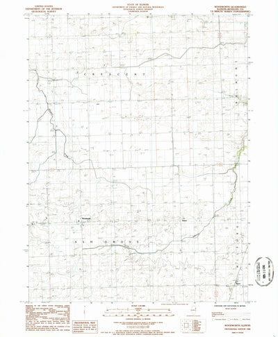 United States Geological Survey Woodworth, IL (1986, 24000-Scale) digital map