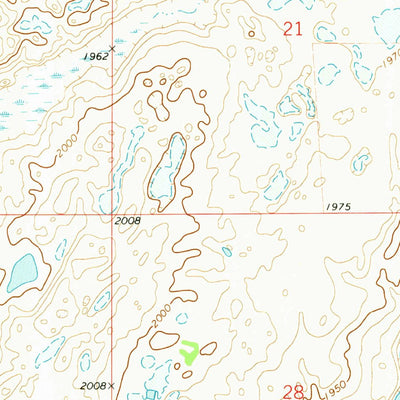 United States Geological Survey Woodworth NW, ND (1972, 24000-Scale) digital map