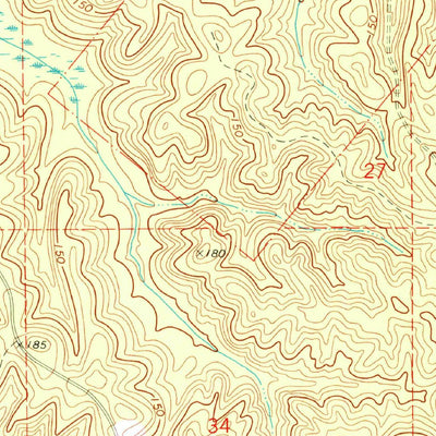 United States Geological Survey Woodworth West, LA (1971, 24000-Scale) digital map