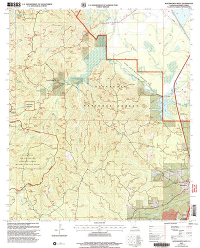 United States Geological Survey Woodworth West, LA (2003, 24000-Scale) digital map