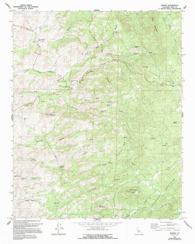 United States Geological Survey Woody, CA (1965, 24000-Scale) digital map