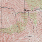 United States Geological Survey Woody Canyon, NV (1982, 24000-Scale) digital map