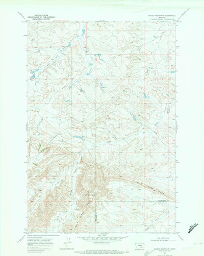 United States Geological Survey Woody Mountain, MT (1969, 24000-Scale) digital map