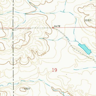 United States Geological Survey Woody Mountain SE, MT (1969, 24000-Scale) digital map