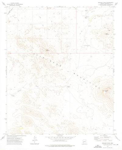 United States Geological Survey Woolsey Peak, AZ (1973, 24000-Scale) digital map