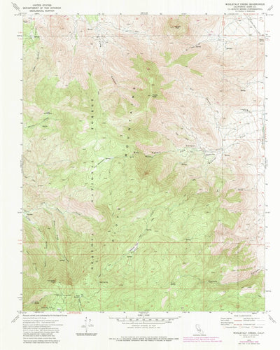 United States Geological Survey Woolstalf Creek, CA (1972, 24000-Scale) digital map