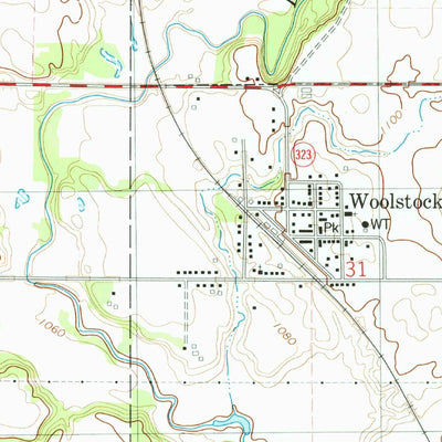 United States Geological Survey Woolstock, IA (1978, 24000-Scale) digital map