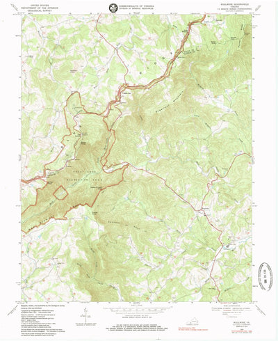 United States Geological Survey Woolwine, VA (1968, 24000-Scale) digital map