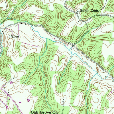 United States Geological Survey Woolworth, TN (1952, 24000-Scale) digital map