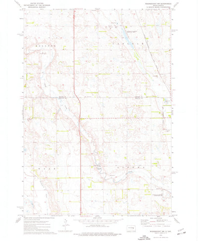 United States Geological Survey Woonsocket NW, SD (1973, 24000-Scale) digital map