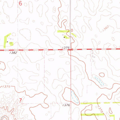 United States Geological Survey Woonsocket NW, SD (1973, 24000-Scale) digital map