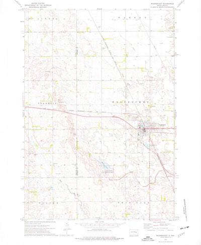 United States Geological Survey Woonsocket, SD (1973, 24000-Scale) digital map