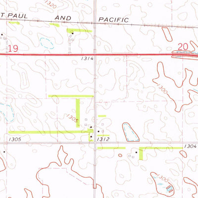 United States Geological Survey Woonsocket, SD (1973, 24000-Scale) digital map