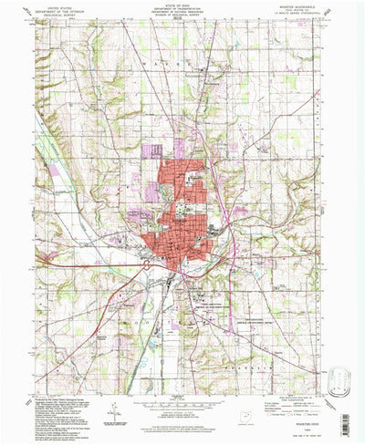 United States Geological Survey Wooster, OH (1994, 24000-Scale) digital map