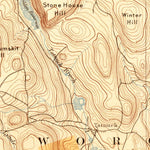 United States Geological Survey Worcester, MA (1892, 62500-Scale) digital map