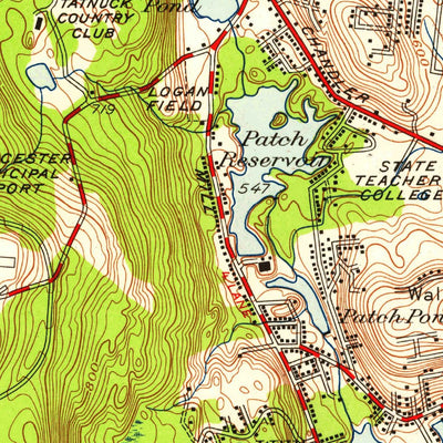 United States Geological Survey Worcester North, MA (1948, 24000-Scale) digital map
