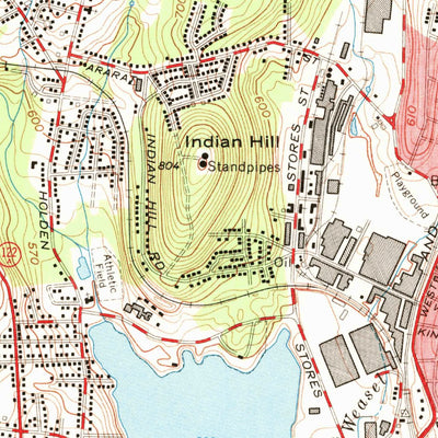 United States Geological Survey Worcester North, MA (1960, 24000-Scale) digital map