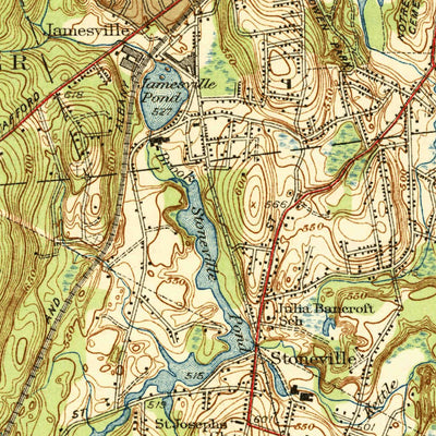 United States Geological Survey Worcester South, MA (1939, 31680-Scale) digital map
