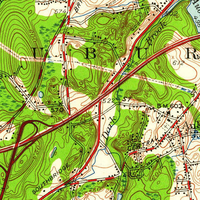 United States Geological Survey Worcester South, MA (1948, 24000-Scale) digital map