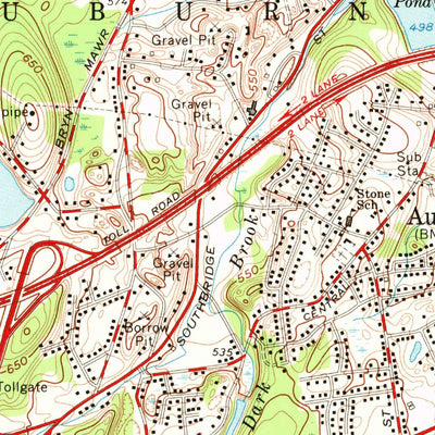 United States Geological Survey Worcester South, MA (1960, 24000-Scale) digital map